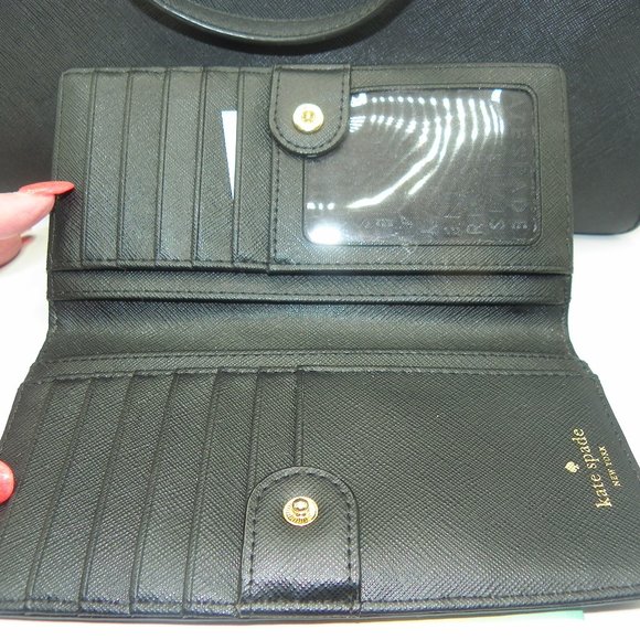 NWOT KATE SPADE BLK SATCHEL W/MATCHING WALLET COA - Picture 4 of 9